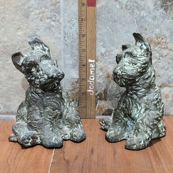 McClelland Barclay 1932 Pair of Bronze Bookends Scottish Terriers - Picture 8 of 15